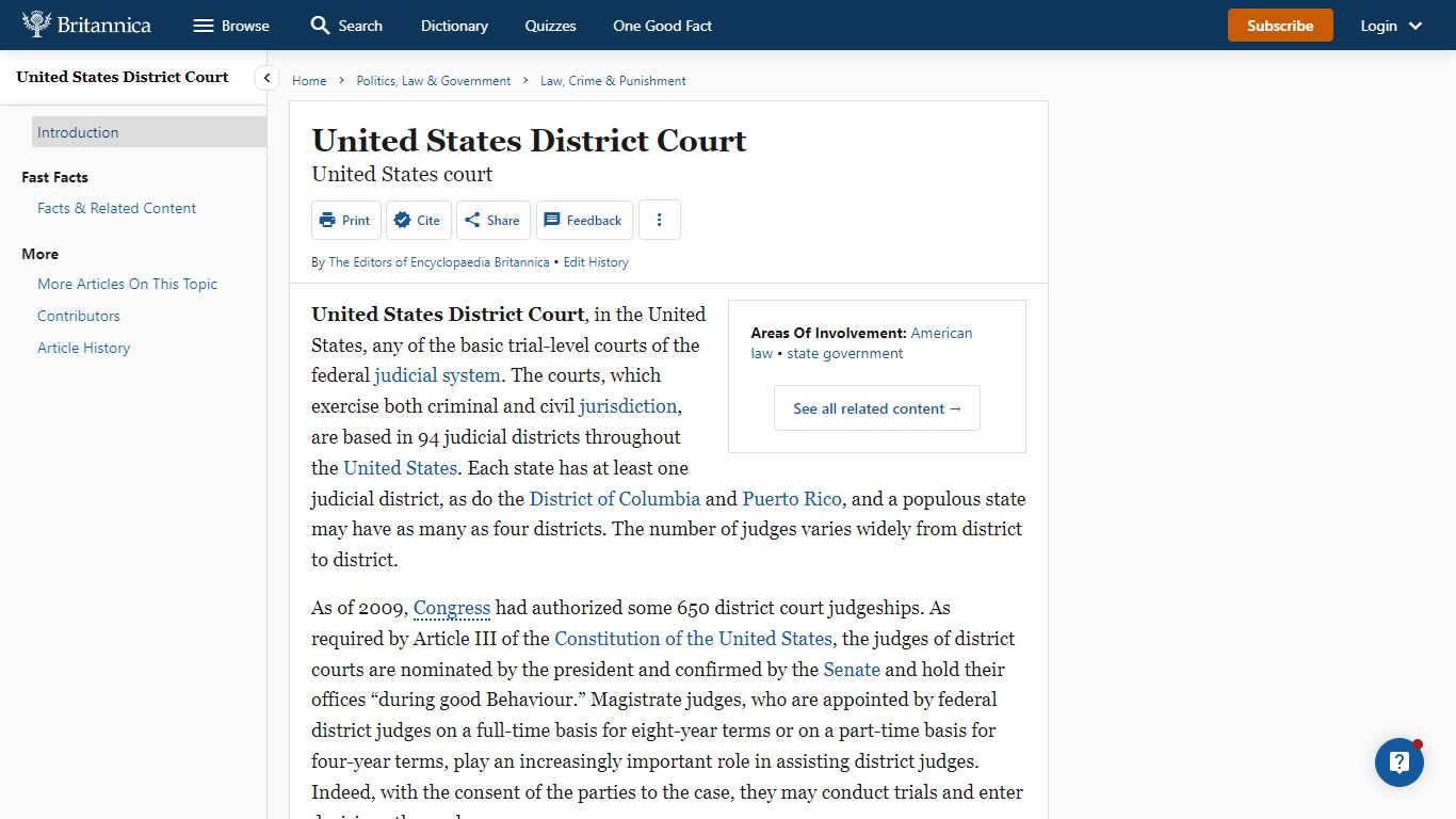 United States District Court | United States court | Britannica