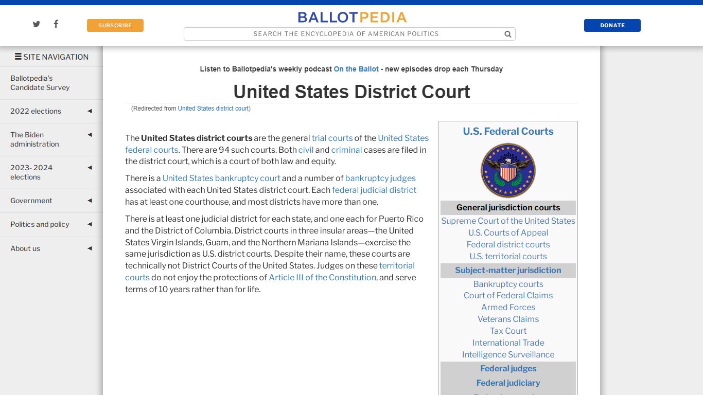 United States District Court - Ballotpedia